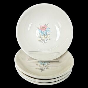 Vintage Mid Century Steubenville Fairlane Dessert Fruit Bowls Set of 4 READ
